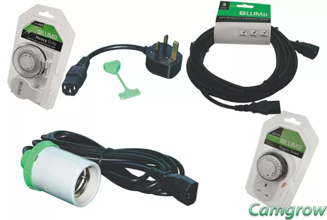 LUMii  Light Accessories - Timers, Cord Set, HID To CFL Converter & Extensions