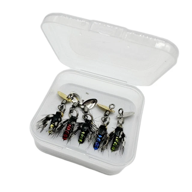 Lot De 6 Mouches Artificielles Pour La Pêche à La Truite - Appâts Réalistes En Plume Et Acier