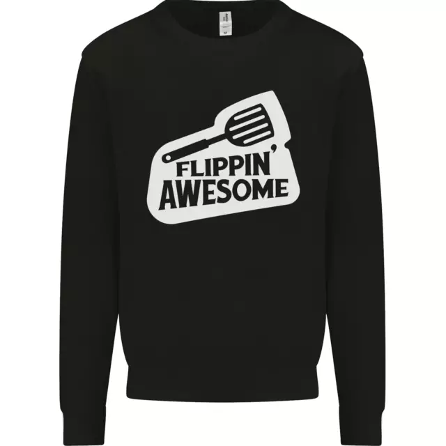 Flipping Awesome Funny Chef BBQ Fathers Day Mens Sweatshirt Jumper