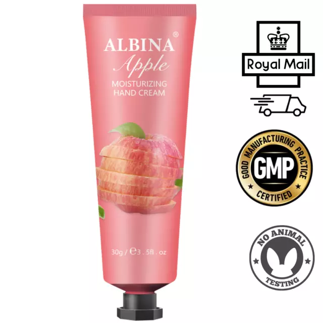 ALBINA Apple Hand Cream Cracked Dry Skin Anti Aging Moisturiser Free Post 30g