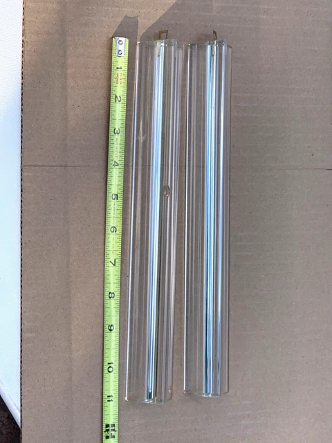 Chandelier Ceiling Lamp Repair 11" Glass Rods 3 Sided Rod Triangular Mid Century