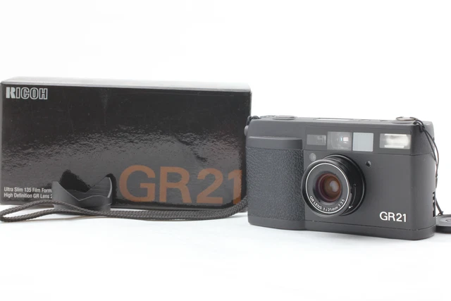 *LCD Works Near MINT+++ in BOX* Ricoh GR21 35mm Point & Shoot Film Camera JAPAN