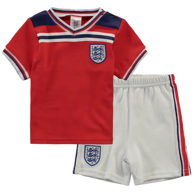 England Football Kit Set (Size 12-18M) Kid's 1982 Retro Away Kit Set - New