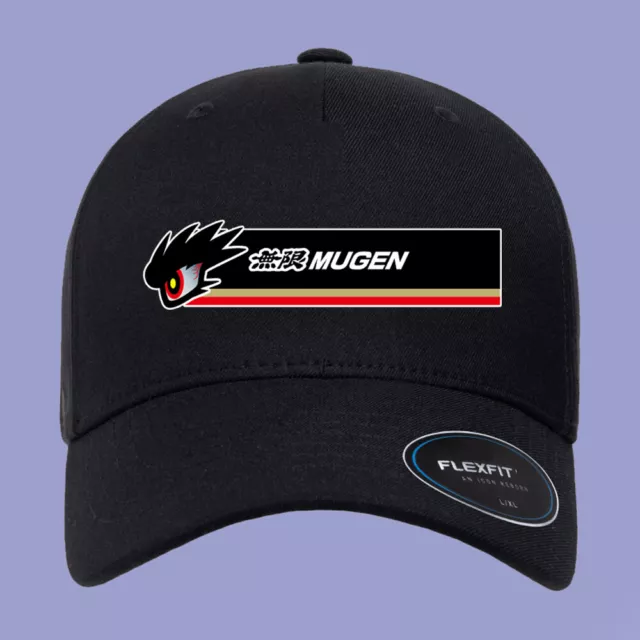 Mugen Power Japan Racing Logo Printed Black Hat Baseball Cap Size S/M & L/XL