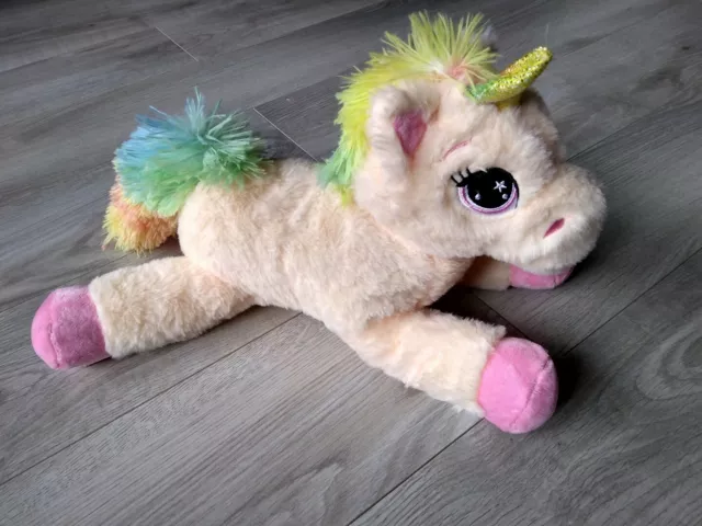 Peluche Licorne Rose Petite 40cm NEUF