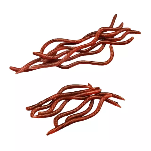 Soft Bait Set - Realistic Imitations Earthworms Drop Shot Lures Sizes 8cm & 10cm