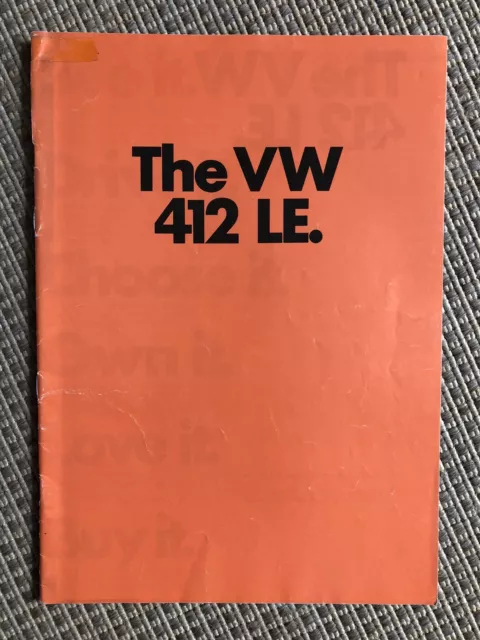 Volkswagen VW 412 LE 1972 Vintage Brochure