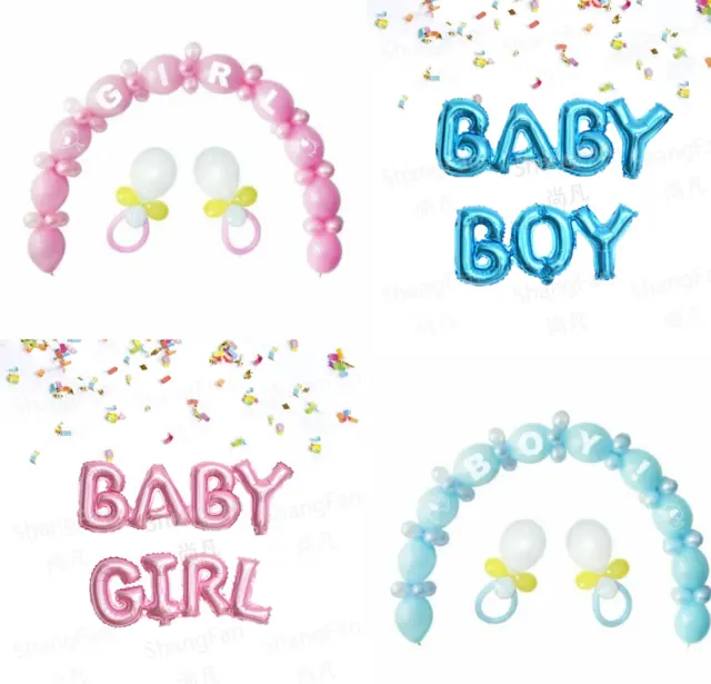 Baby Shower Foil Balloon decorations Gender Reveal Girl Boy Arch Kit