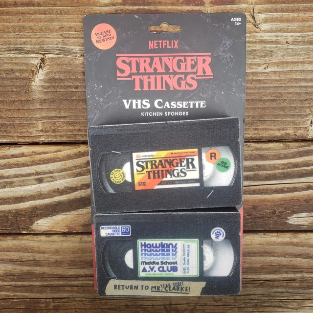 NETFLIX STRANGER THINGS VHS Cassette Kitchen Sponges (2) 20.00 PicClick