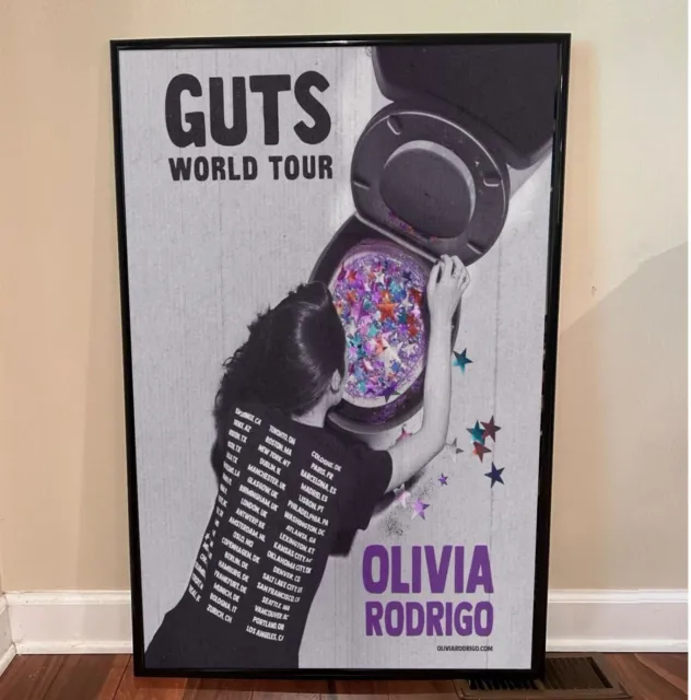 New Olivia Rodrigo Guts World Tour Toilet Exclusive Concert 2024 Poster