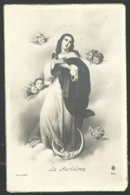 Postal antigua de la Inmaculada Concepcion andachtsbild santino holy card