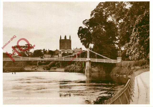 Picture Postcard__Hereford, Victoria Bridge from River Walk (Repro) [Judges]