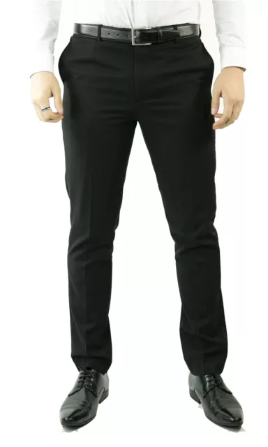 Men's Black Tuxedo Satin Stripe Wedding Trousers | TruClothing