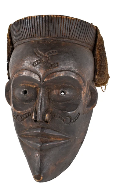 Chokwe Mask Wood Congo African Art