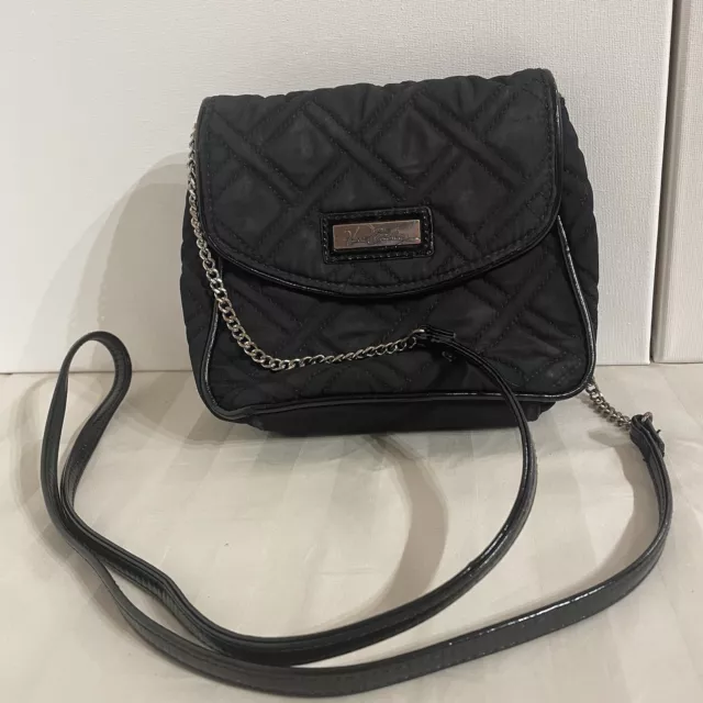 Vera Bradley Quilted Chain Strap Shoulder/ Crossbody Handbag Classic Black Purse