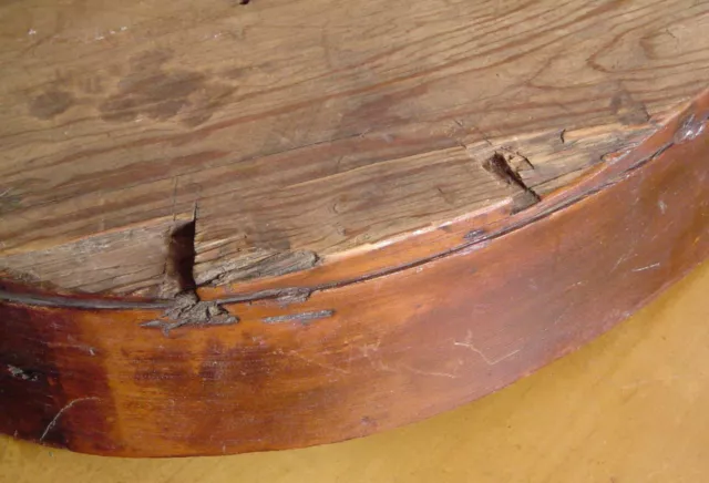 Architectural Salvage Big Carved Oak Wood Fragment Pediment Corbel Element Heavy 18