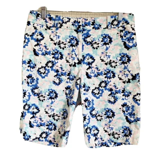 Pantalones cortos para mujer Talbots Bermudas 6 multicolores 32x10 florales vacaciones costeras verano