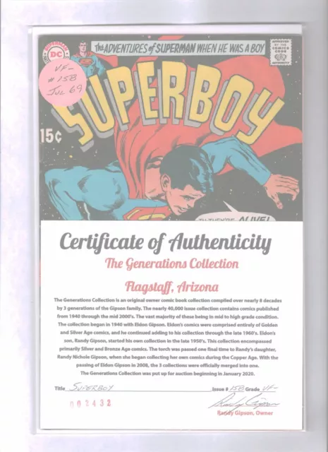 Superboy #158 (Bob Brown/Wally Wood) Silver Age-DC Comics VF- {Generations}