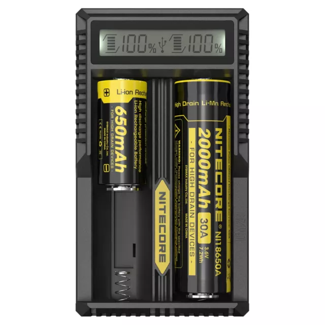 NITECORE UM20 charger smart USB digi LCD Li-ion IMR battery 18490 14500