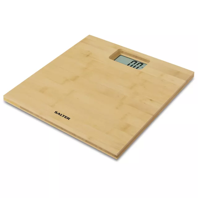 Salter Digital Bathroom Scales Bamboo Carpet Feet 150kg Max (Damaged Packaging)