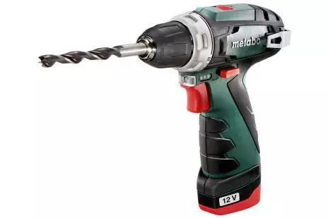 Metabo Akku-Bohrschauber Akkuschrauber 12V +1x Akku 2Ah PowerMaxx BS (600079500)