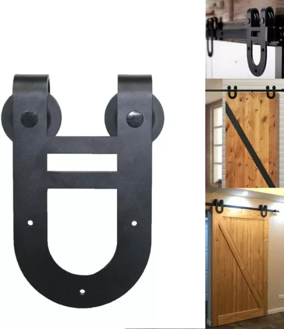4-20 FT Sliding Barn Door Hardware Kit for Single/Double/Bypass Horseshoe Roller