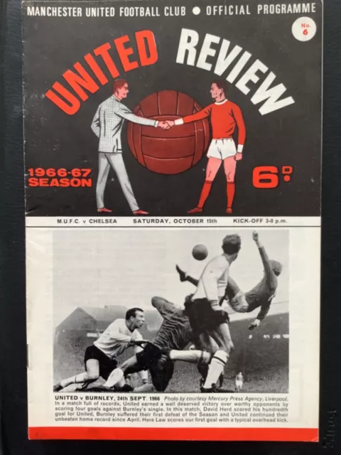 1966 MANCHESTER UNITED v CHELSEA programme (token intact)