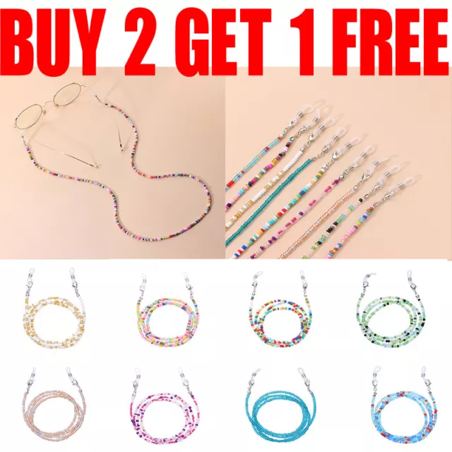 Sun Glasses Chain Rice Beads String Lanyard Neck Cord Non-slip Eyeglasses Strap