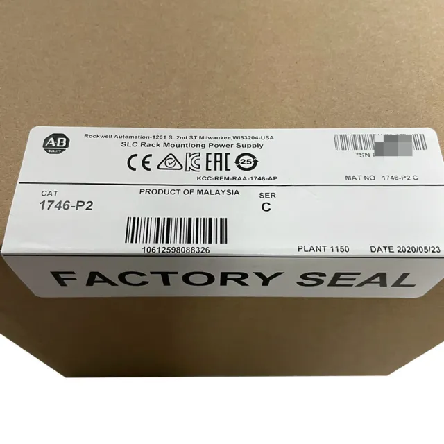 New Sealed Allen-Bradley 1746-P2 SER C Chassis Power Supply PLC 1746-P2