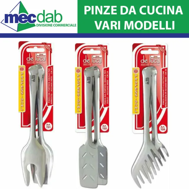 PINZA DA CUCINA per Alimenti a Molla in Acciaio Inox per Arrosto Dolci  Spaghetti EUR 4,90 - PicClick IT