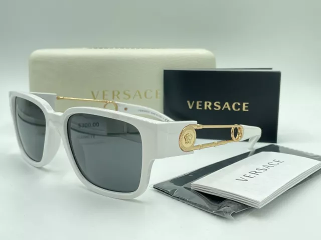 VERSACE MOD.4412 314/87 WHITE/GOLD Sunglasses AUTHENTIC VE4412 ITALY