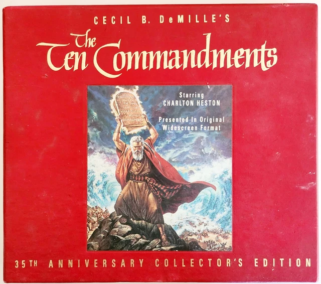 Ten Commangments 1991 THE TEN Commandments VHS Box Set 35th Anniversary Collectors ...