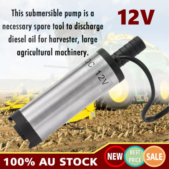 12V Submersible Pump Water Oil Diesel Fuel Liquids Transfer Pump Refueling Tools