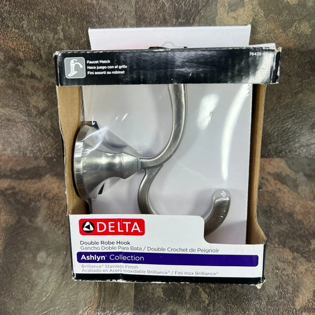 Gancho de toalla doble Delta Ashlyn en acero inoxidable 76435-SS