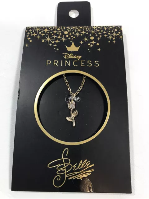 NEW! DISNEY PRINCESS Beauty And The Beast Belle Rose Necklace $15.95 ...