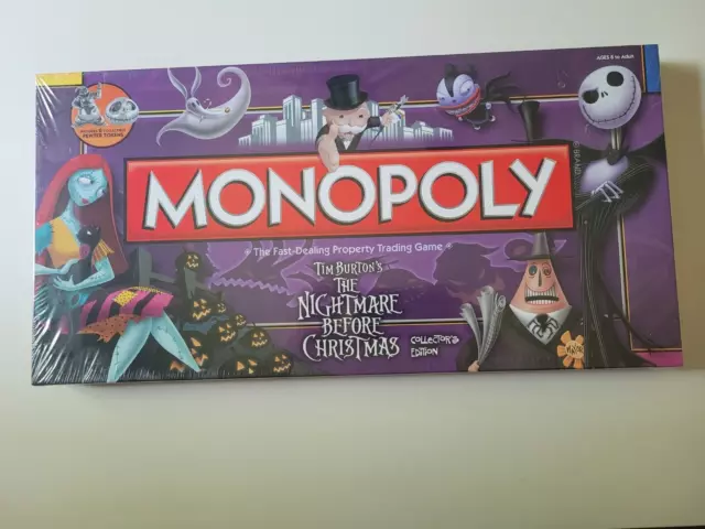 Hasbro Gaming Monopoly: Disney Tim Burton's The Nightmare Before Christmas  Edition Board Game, Fun Family Game for Kids Ages 8 and Up (