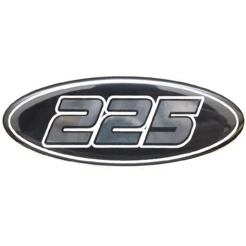 Crownline Boat Raised Decal | 225 Black 3 1/2 x 1 1/4 Inch