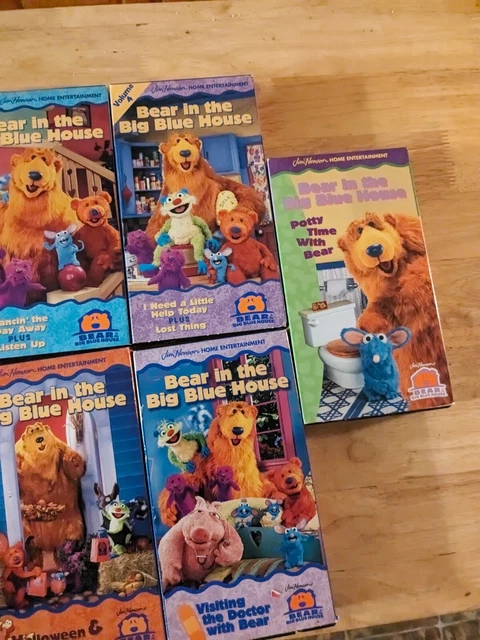 BEAR IN THE Big Blue House VHS Lot of 9 Playhouse Disney Jim Henson ...