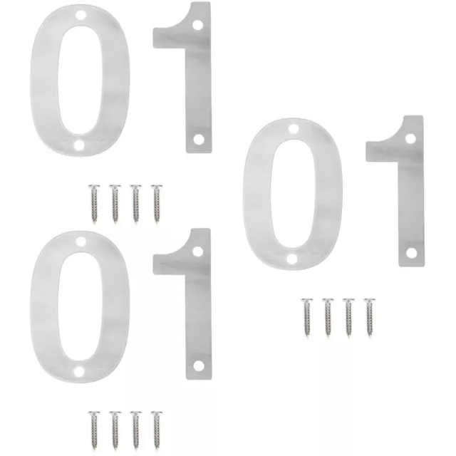 3 juegos de números de dirección de puerta pegatinas personalizar número de puerta metal