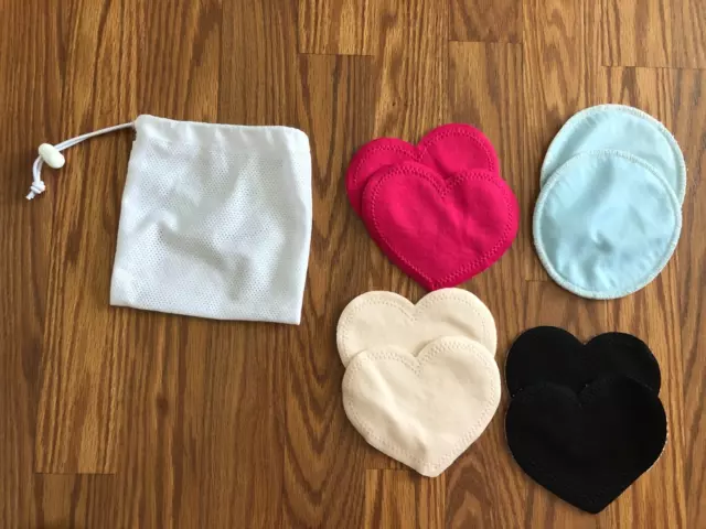 Bamboobies Regular Washable Nursing Pads Breastfeeding, Reusable 4 pairs