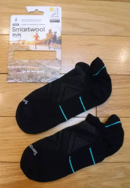 NWT SMARTWOOL Run Zero Cushion Women's Low Ankle Socks-L @$18 BLACK