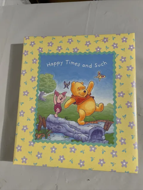 Disney Hallmark Winnie the Pooh Piglet Photo Album Scrap Binder Book Happy Times