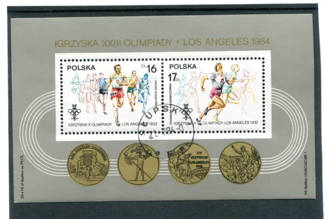 Briefmarken, Polen, Polska, Los Angeles, Fi. Bl. 80, 1984, gestempelt