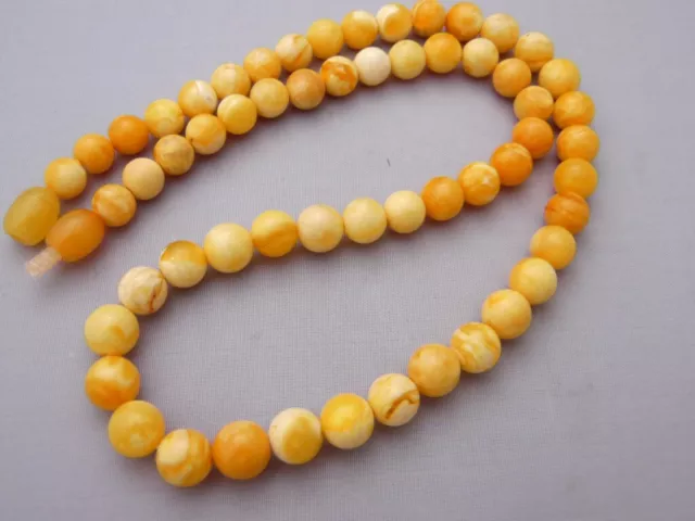 Natural Antique Baltic Amber Necklace Egg Yolk Butterscotch