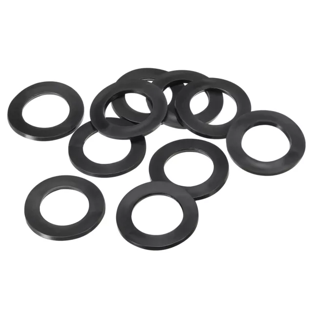 M25 Rubber Flat Washer, 16 Pack 25mm ID 39mm OD Sealing Spacer Gasket Ring,Black