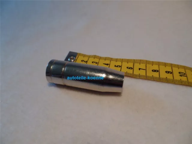 10x Gasdüse Plus 15 für Schaft Ø 12 mm M10 Gewinde Ø 12,0 mm L=54 mm #