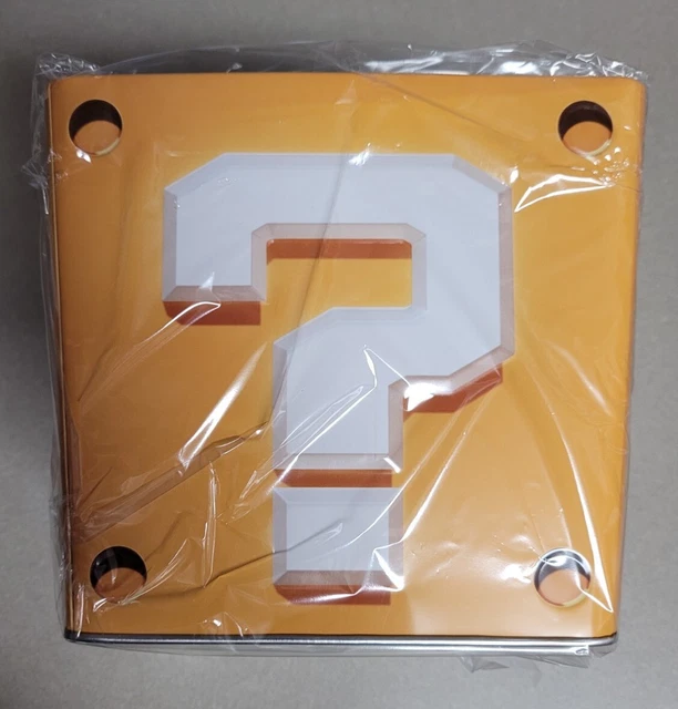 SUPER MARIO BROS Movie Popcorn Bucket Question Block Tin AMC Theaters