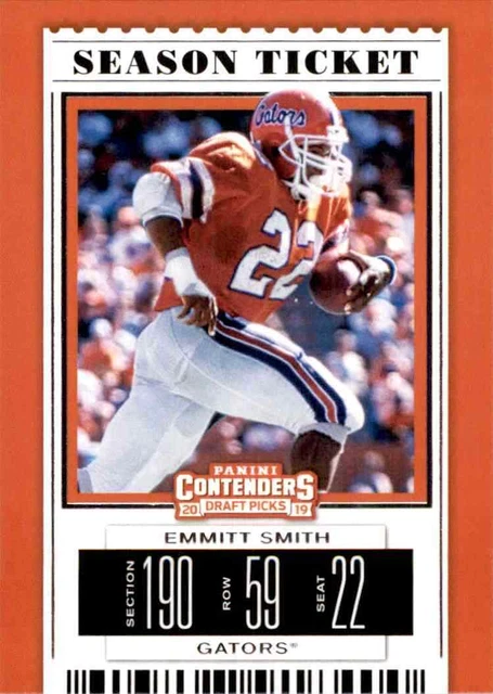 2019 Panini NFL Contenders Draft Picks Season Ticket Emmitt Smith #37