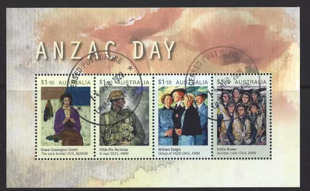 Australia 2020 Anzac Day  Miniature Sheet Fine Used