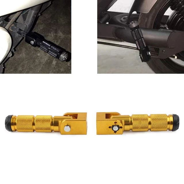2 x 8 mm pedane pieghevoli piedini passeggero misura oro motore elettrico bicicletta ATV